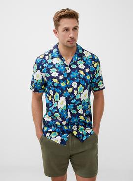 FRENCH CONNECTION Rever Collar Print Shirt 