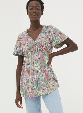 FATFACE Frankie Expressive Floral Top 