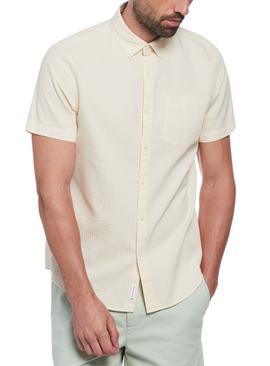 ORIGINAL PENGUIN Short Sleeve Cotton Textured Shirt 