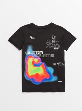 Black Ultra Violet Print T-Shirt 