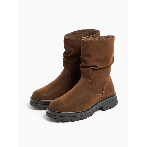 Borg lined boots womens best sale