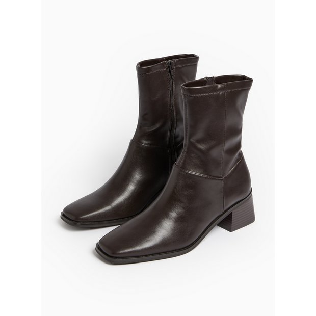 Buy Brown Short Heel Ankle Boots 3 Boots Tu