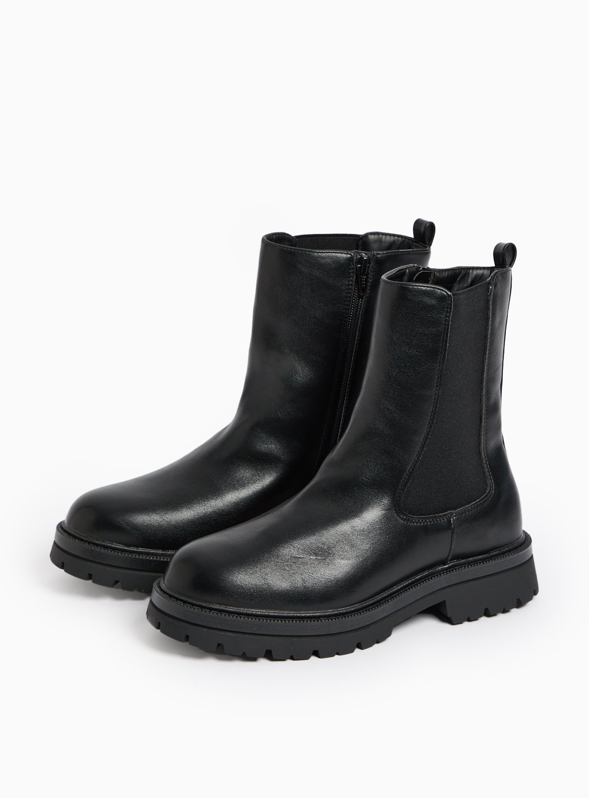 Black Longline Chelsea Boots 
