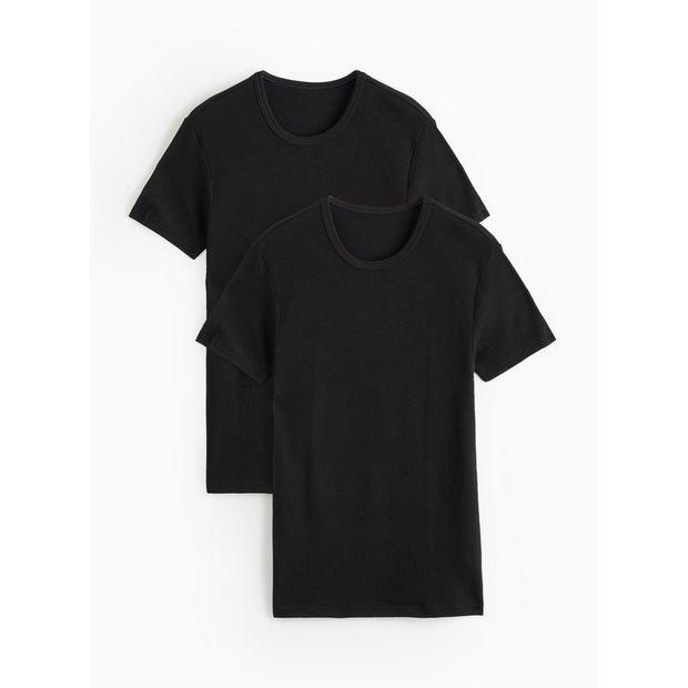 Buy Black Maximum Warmth Thermal T Shirts 2 Pack L Underwear Tu
