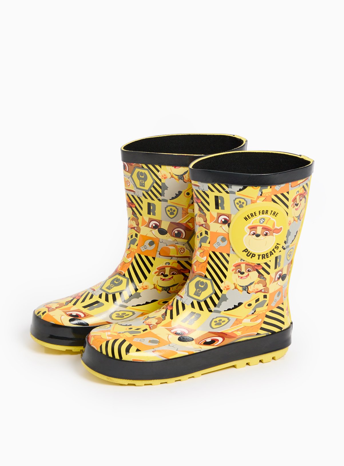 Paw Patrol Character Print Yellow Rubber Wellies