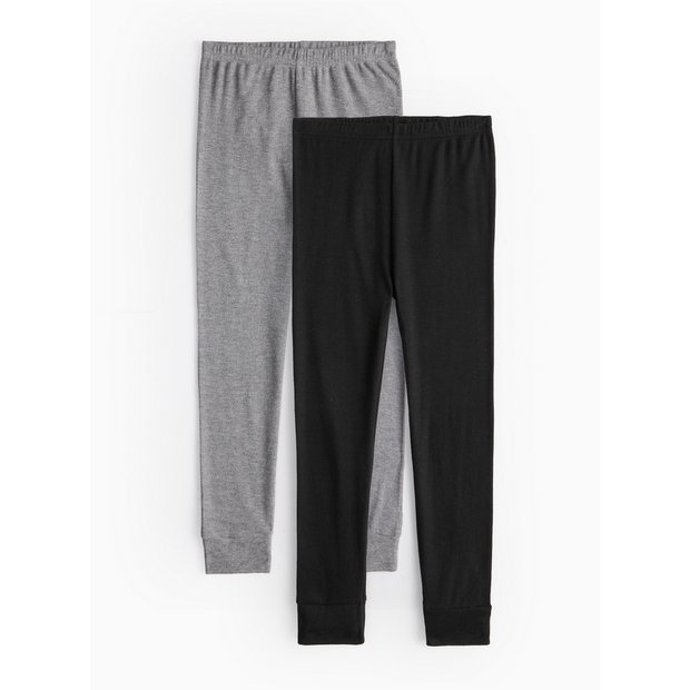 Buy Black Grey Thermal Leggings 2 Pack 2 3 years Underwear and socks Tu