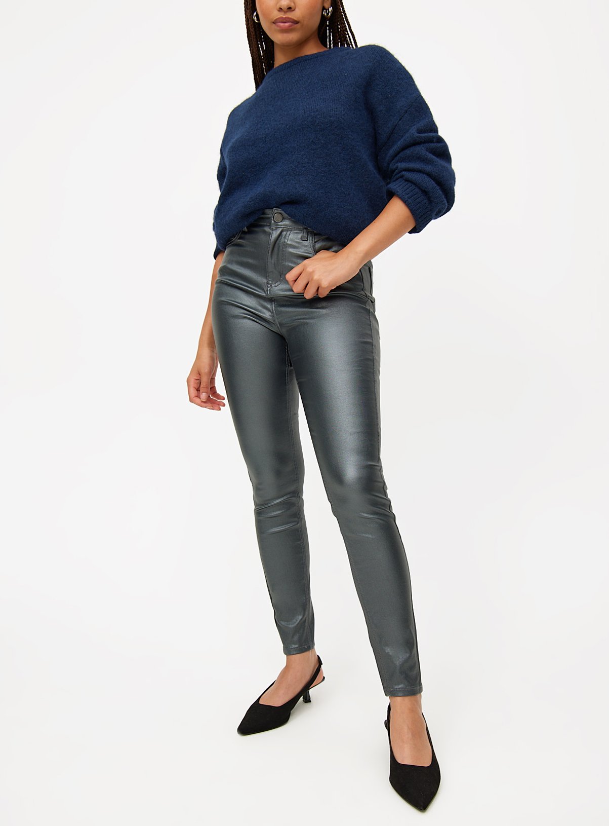 Jean Skinny Femme Almost Famous - Taille 0, Couleur Gunmetal Mat, Coupe Ajustée, Neuf Avec étiquettes