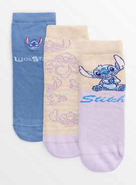Disney Lilo & Stitch Ankle Socks 3 Pack 