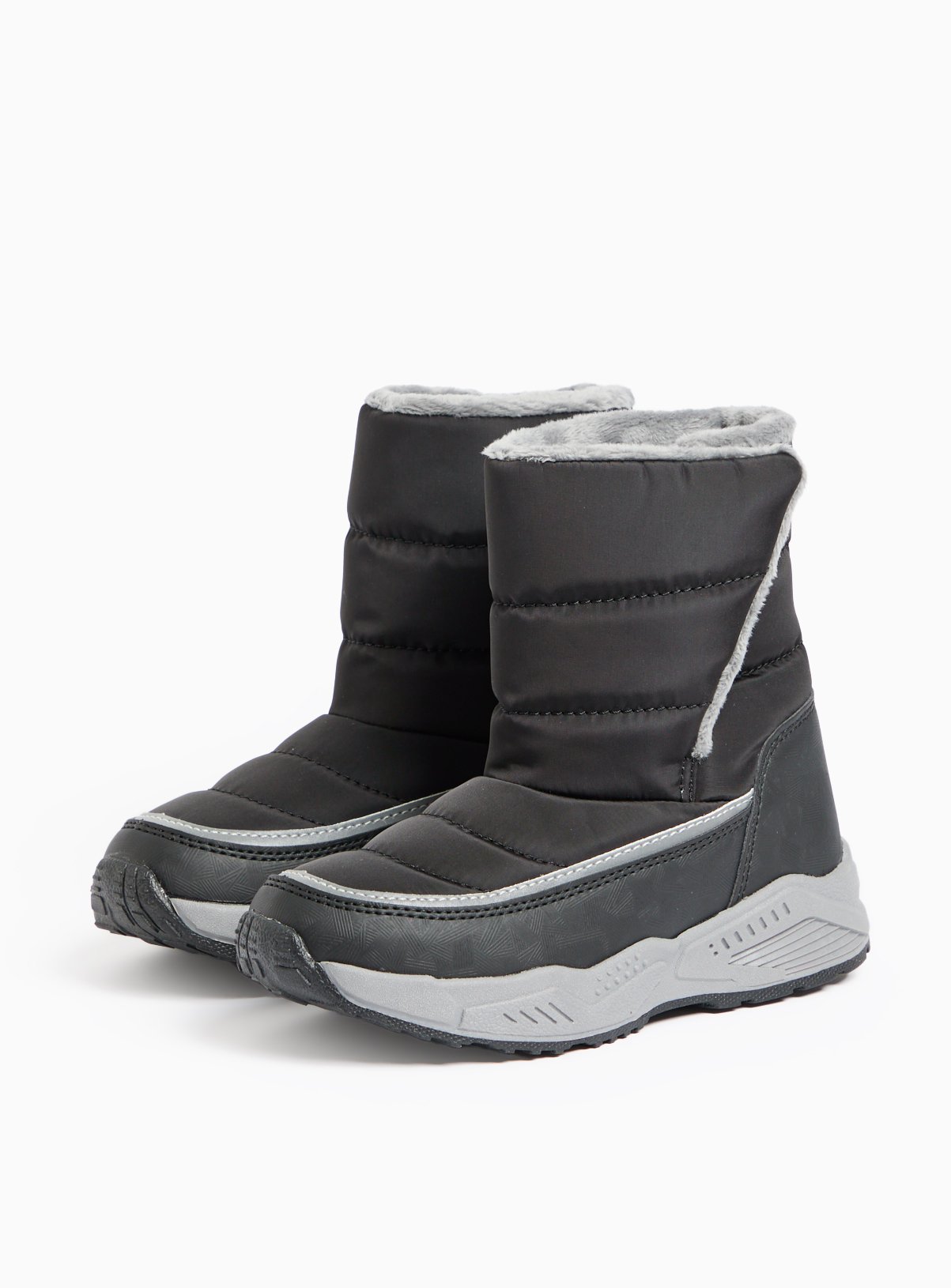 Black Padded Snow Boots 