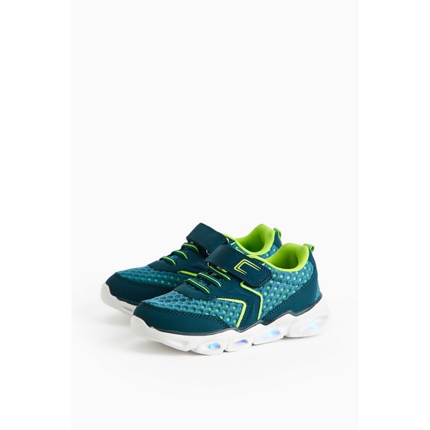 Buy Green Sporty Light Up Sole Trainers 10 Infant Trainers Tu