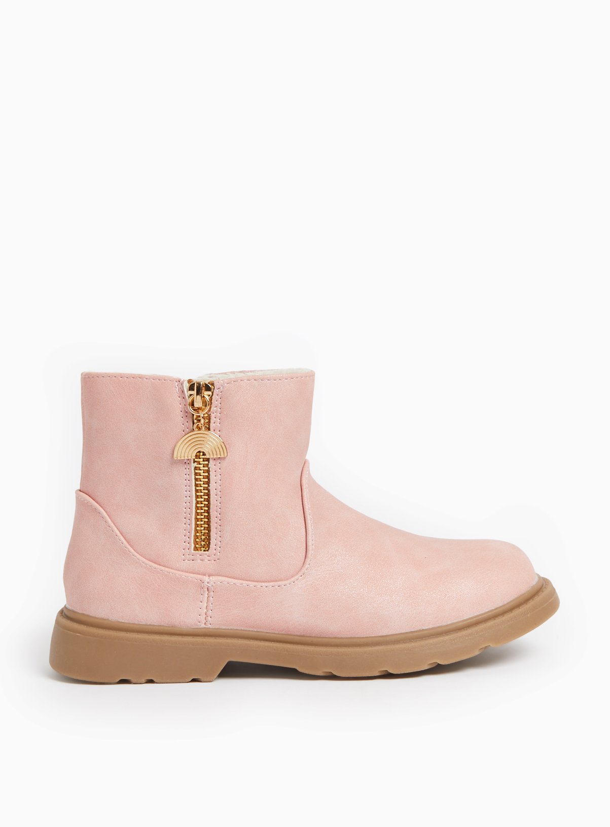 Chunky Pink Chelsea Boots 