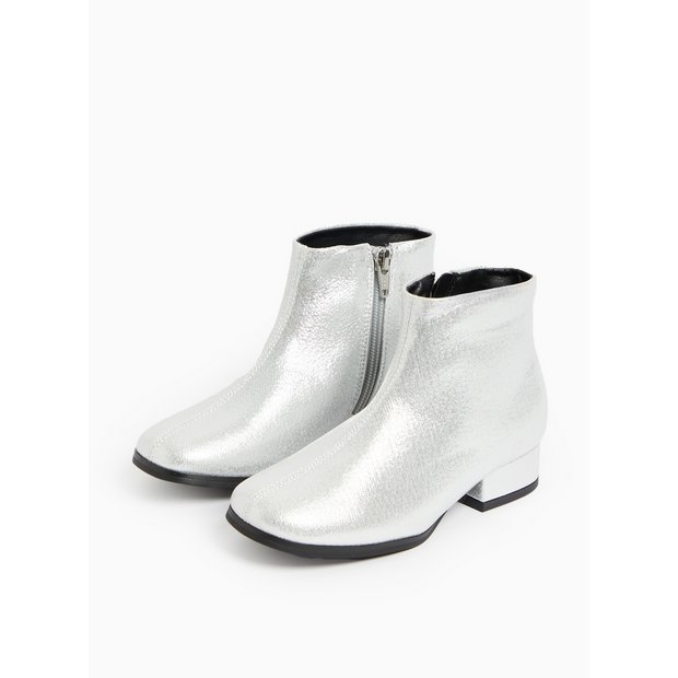 Silver sequin ankle booties online