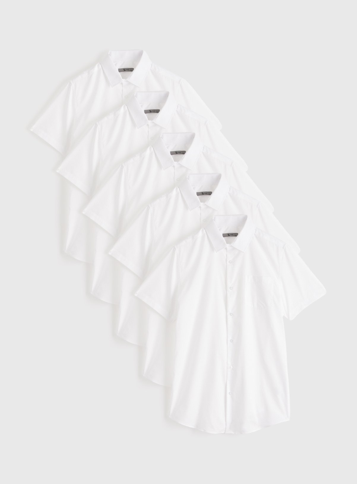 White Slim Fit Formal Shirt 5 Pack 