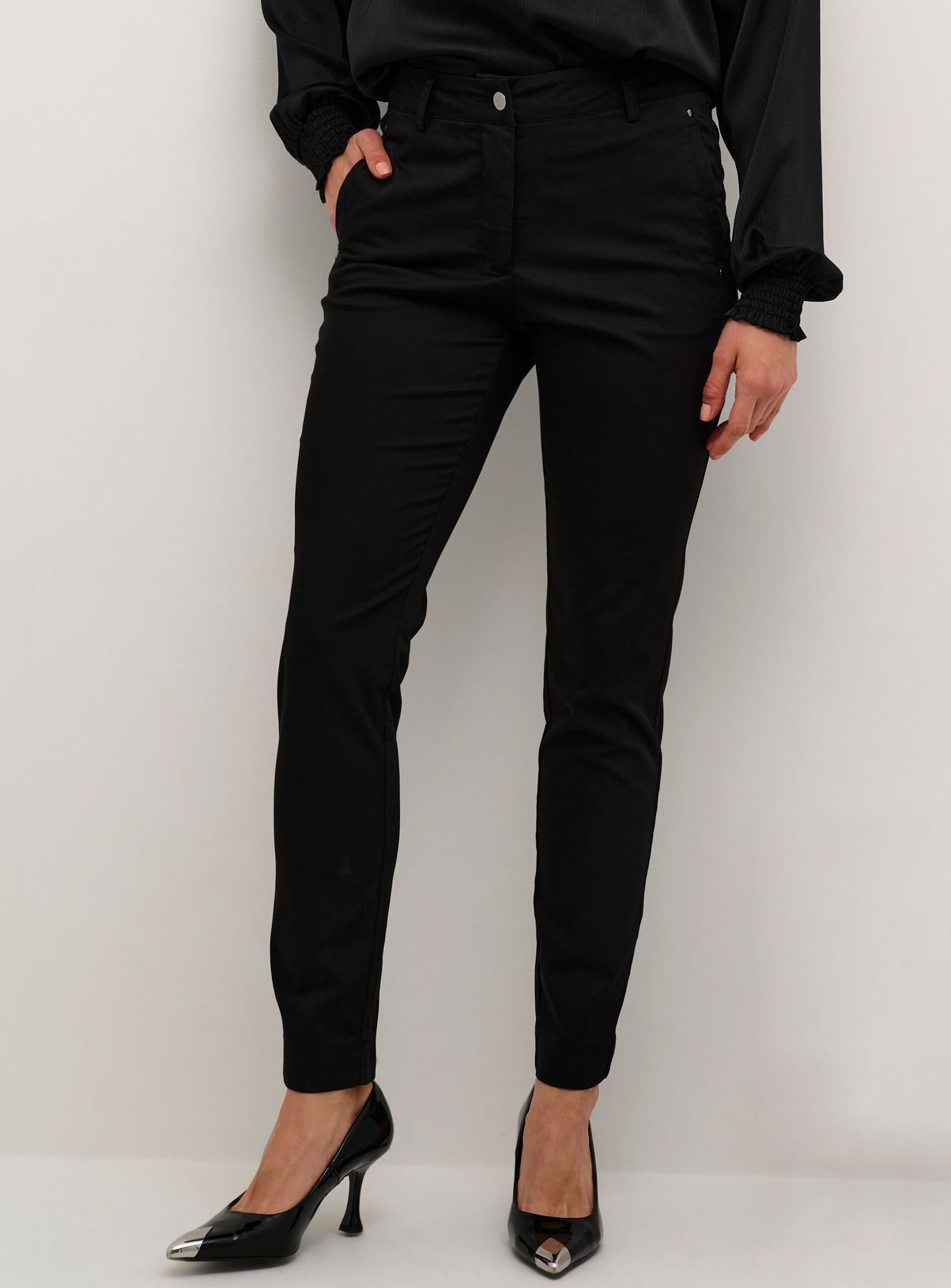 KAFFE Lea Rivet Trousers Black