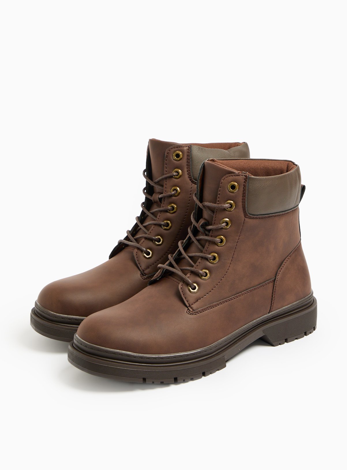 Brown Workman Lace Up Boots  