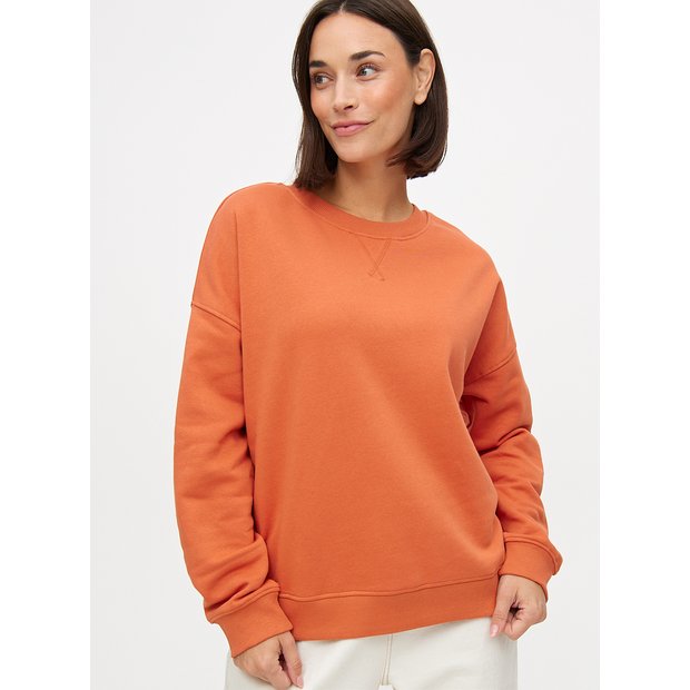 Women's orange sweatshirt sale