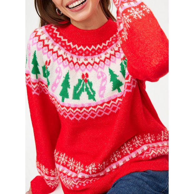 Buy Matching Family Women s Christmas Holly Candy Cane Jumper 10 Jumpers Tu