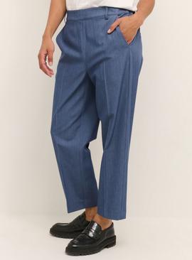 KAFFE Sakura Elastic Waist Suit Trousers Blue 