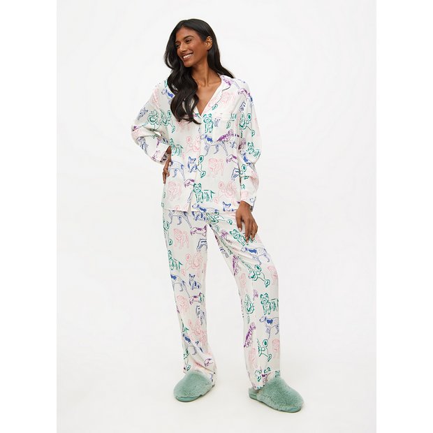 Buy Pastel Dog Printed Traditional Woven Pyjamas L Pyjamas Tu