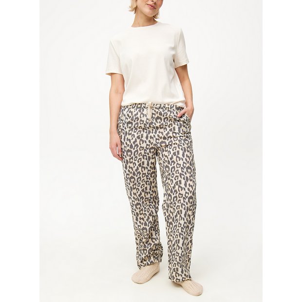 Buy Leopard Print Woven Pyjama Bottoms L Pyjamas Tu