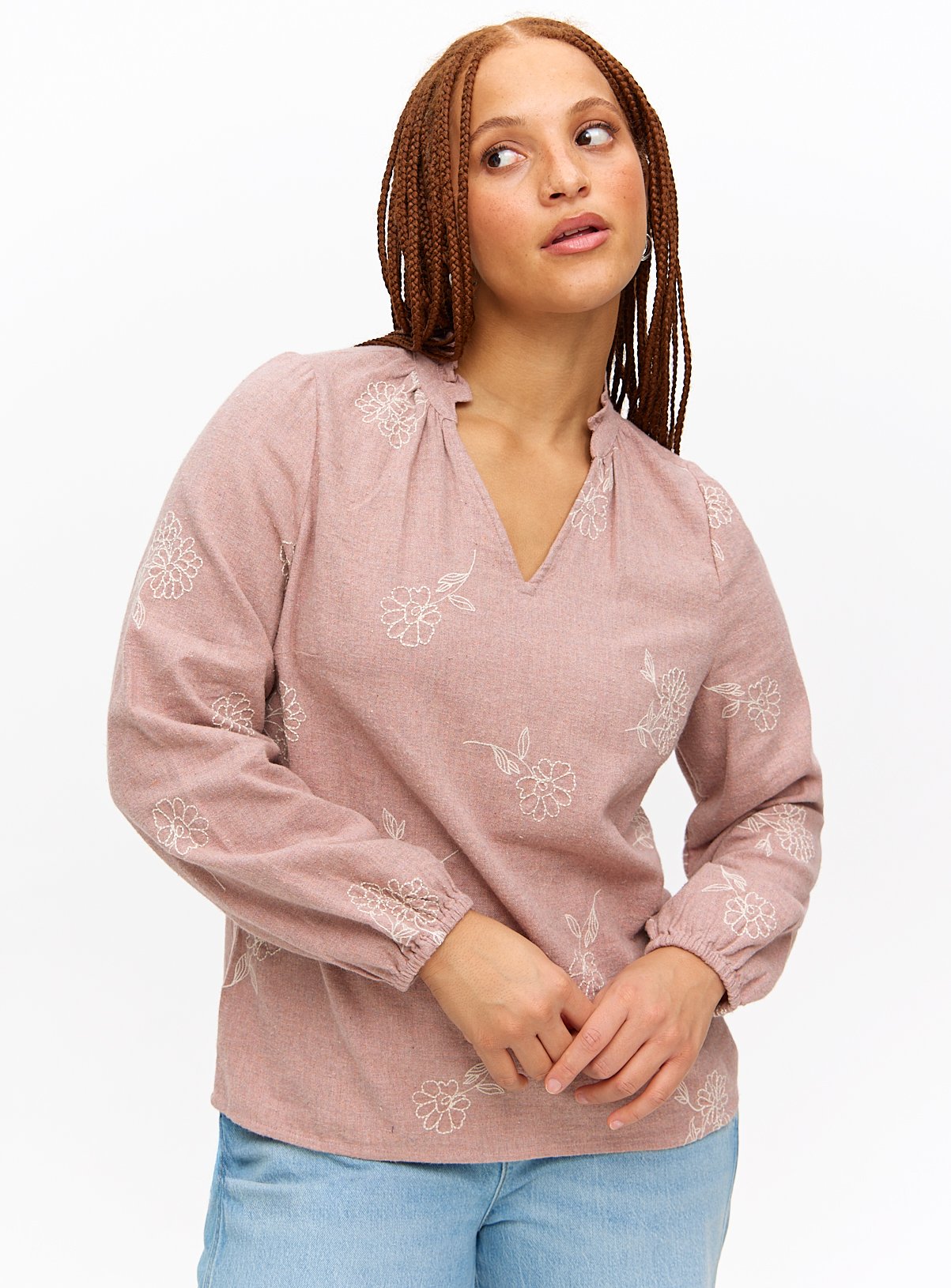 Floral Embroidered Blouse 