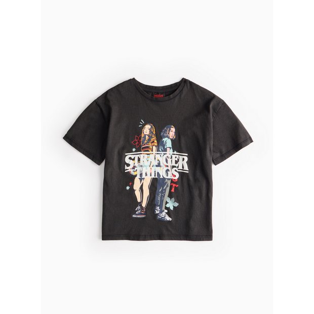 Buy Stranger Things Black Graphic Print T Shirt 6 years Tops and t shirts Tu