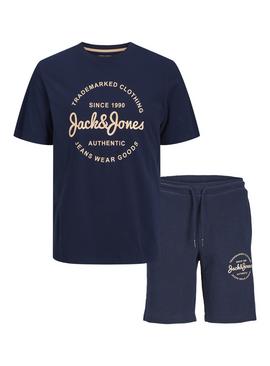 JACK & JONES JUNIOR Forest T Shirt & Short Set Junior Navy Blazer 