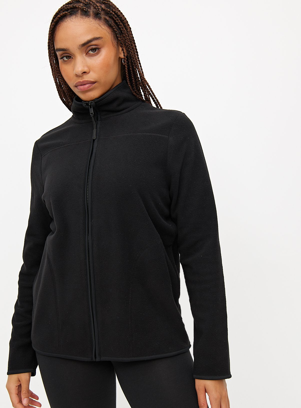 Black Zip-Through Fleece  