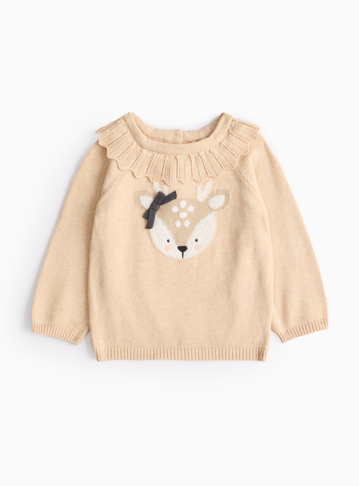 Oatmeal Deer Christmas Jumper
