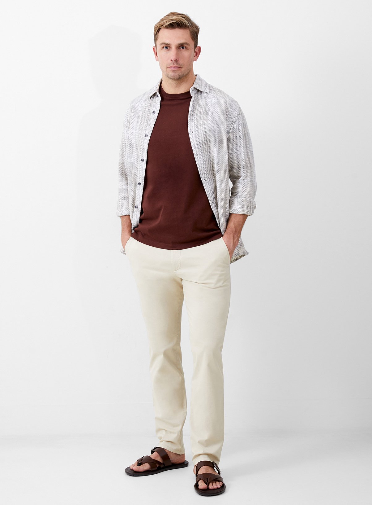 FRENCH CONNECTION Stretch Chino Trouser Beige 