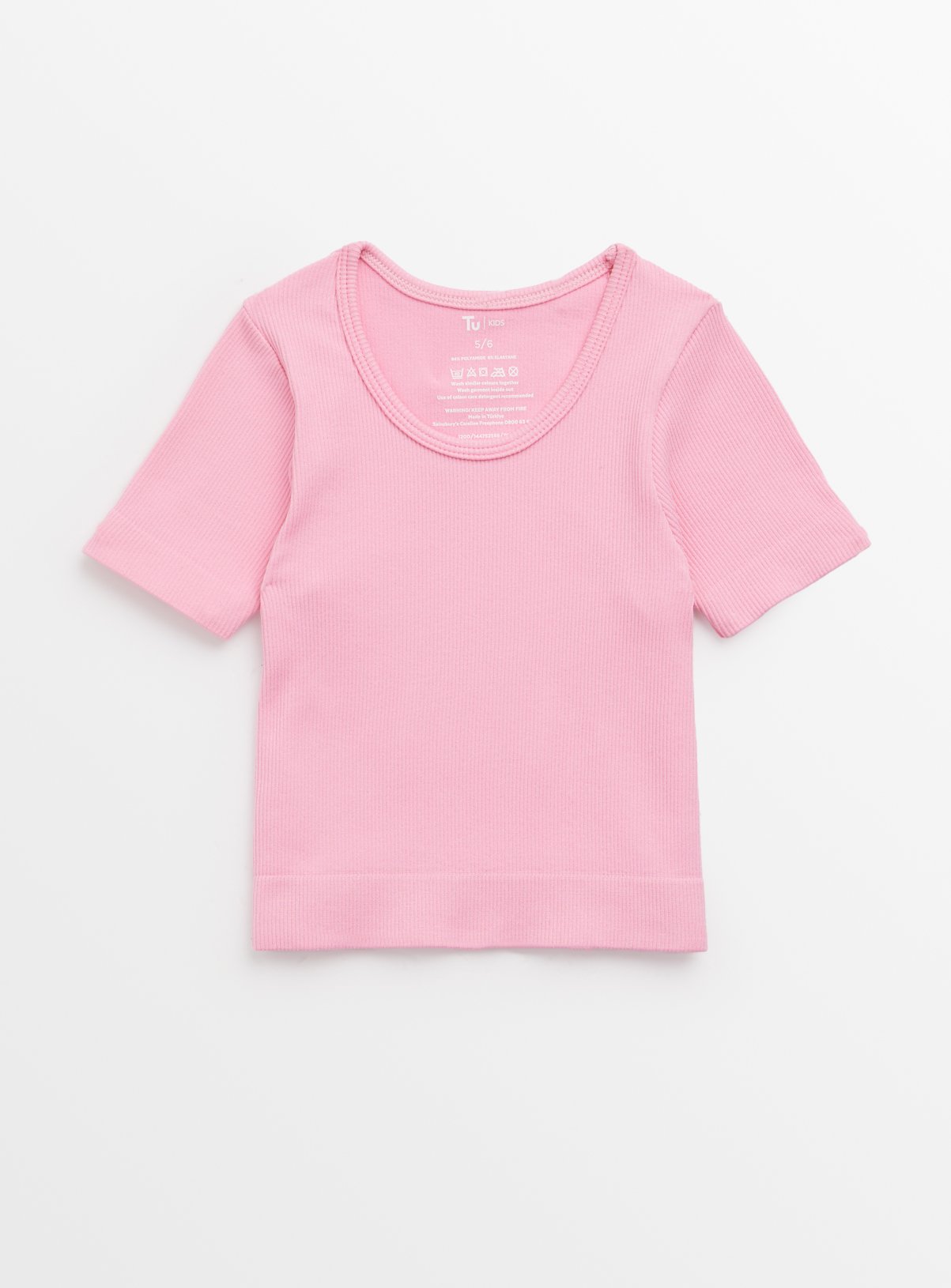 Pink Seamless Top 7-8 years