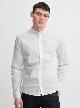 CASUAL FRIDAY White Linen Long Sleeve Shirt 