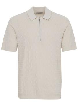 CASUAL FRIDAY Stone Knitted Polo Shirt 