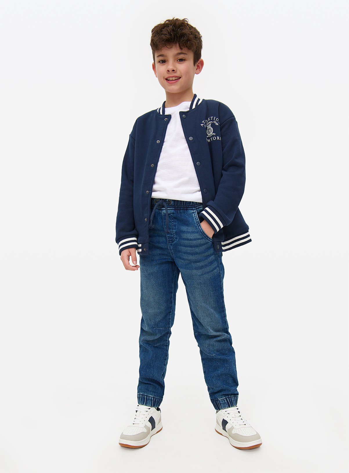 Cuffed Loopback Jeans  