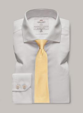 HAWES & CURTIS White Twill Windsor Collar Slim Fit Shirt 