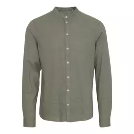 CASUAL FRIDAY CFANTON Pale Green Linen Long Sleeve Shirt