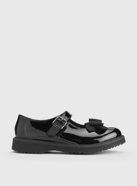 START-RITE Empower Black Patent Leather Chunky Mary Jane School Shoes 