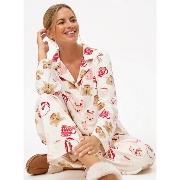 Buy Christmas Coffee Cup Traditional Fleece Pyjamas L Pyjamas Tu