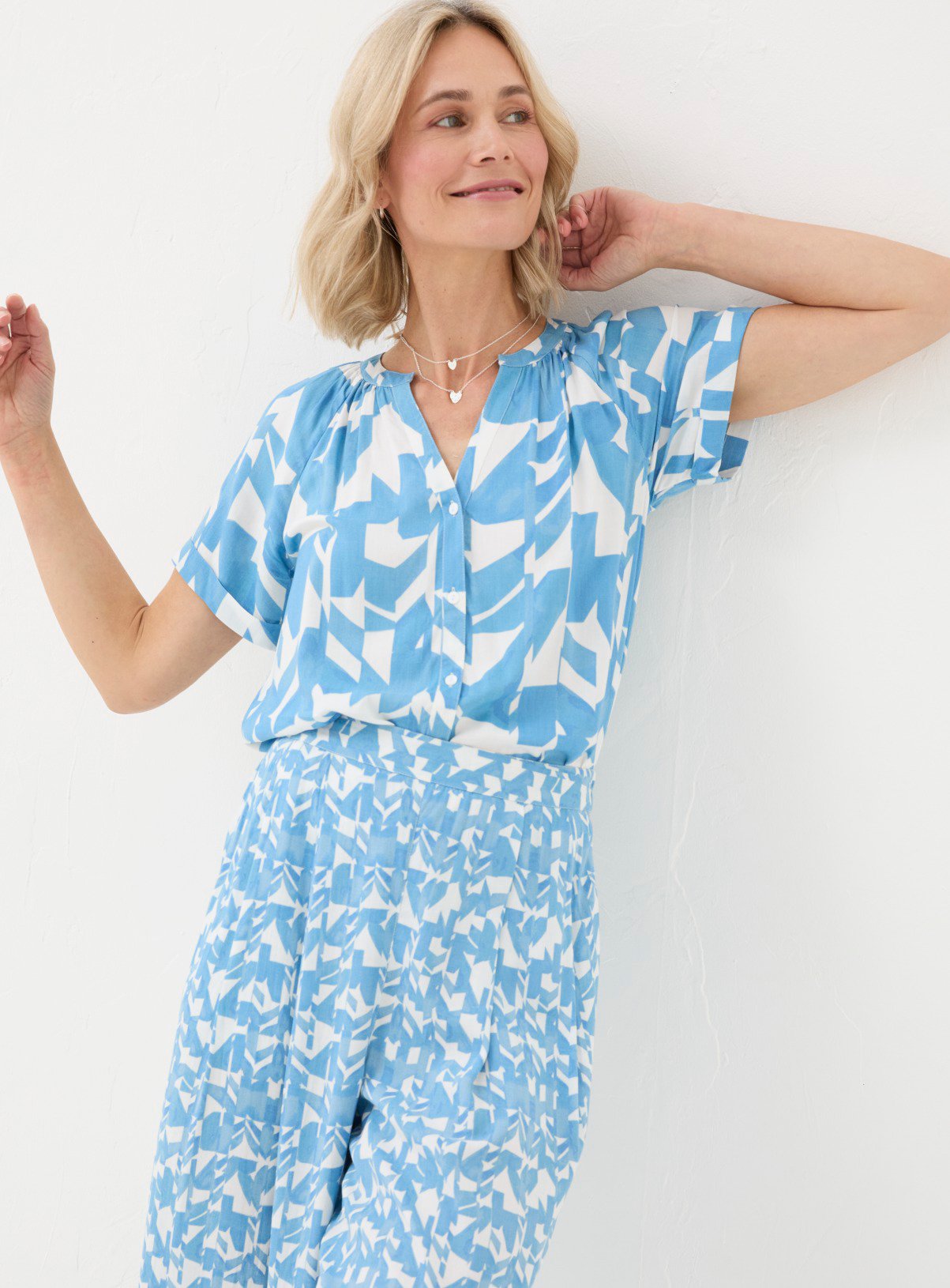 FATFACE Willow Med Geo Blouse 20