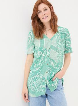 FATFACE Cassidy Patched Paisley Tunic 