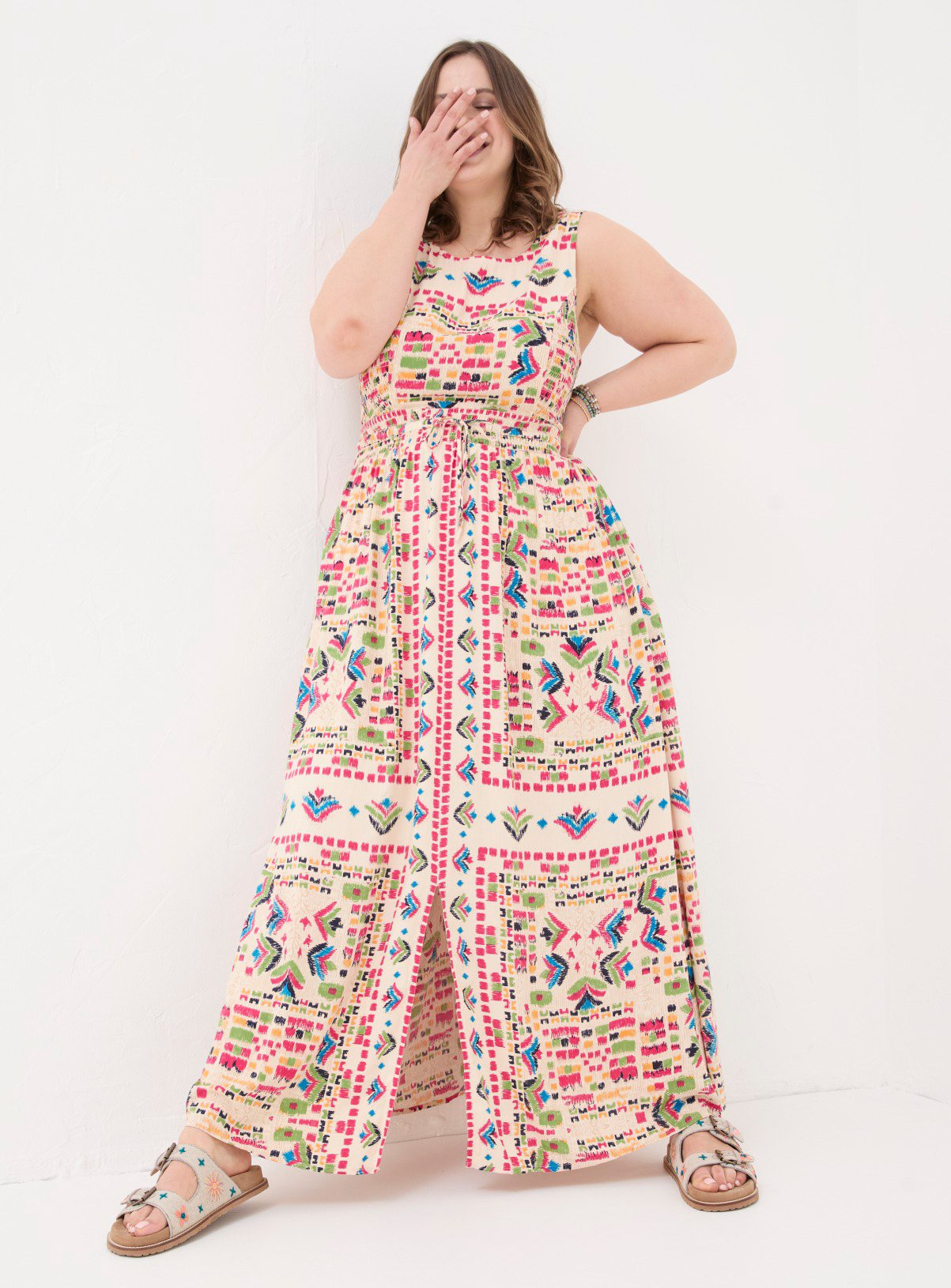 FATFACE Carmen Trail Marks Maxi Dress 