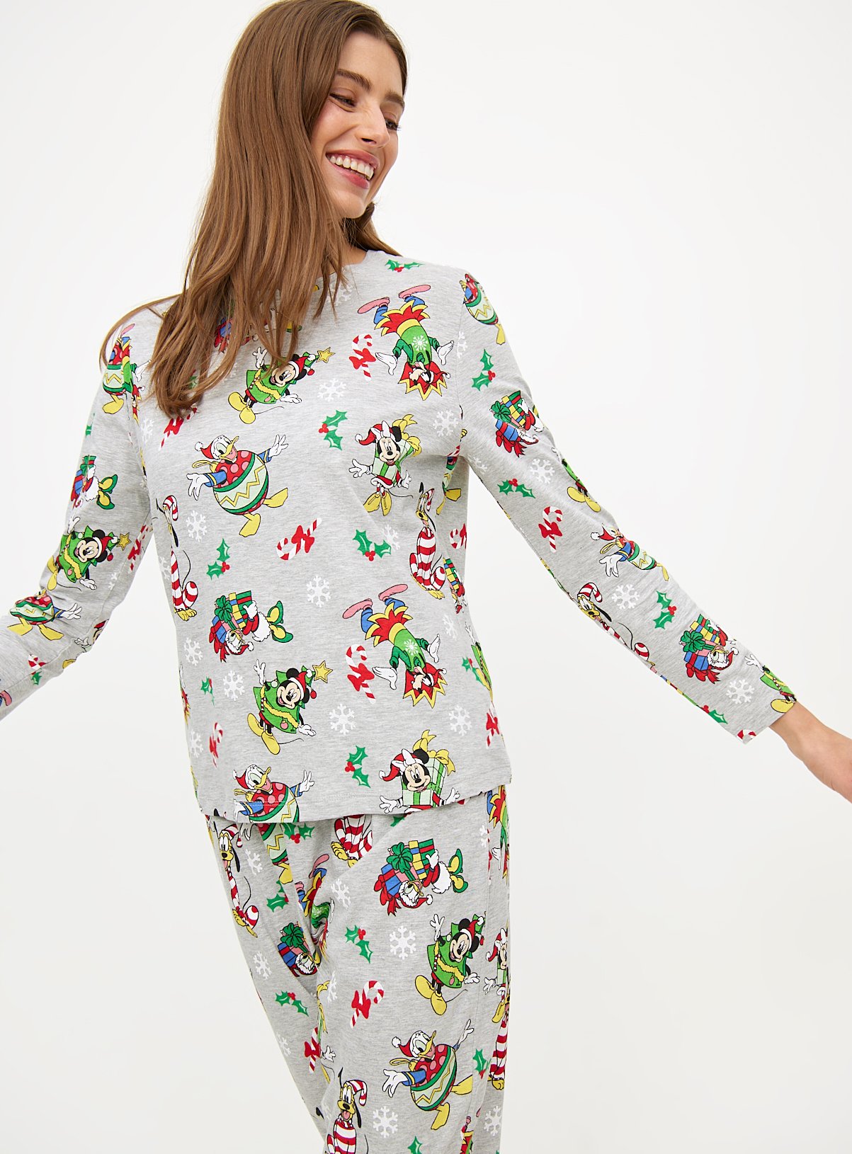 Matching Family Women's Christmas Disney Character Printed Pyjamas 