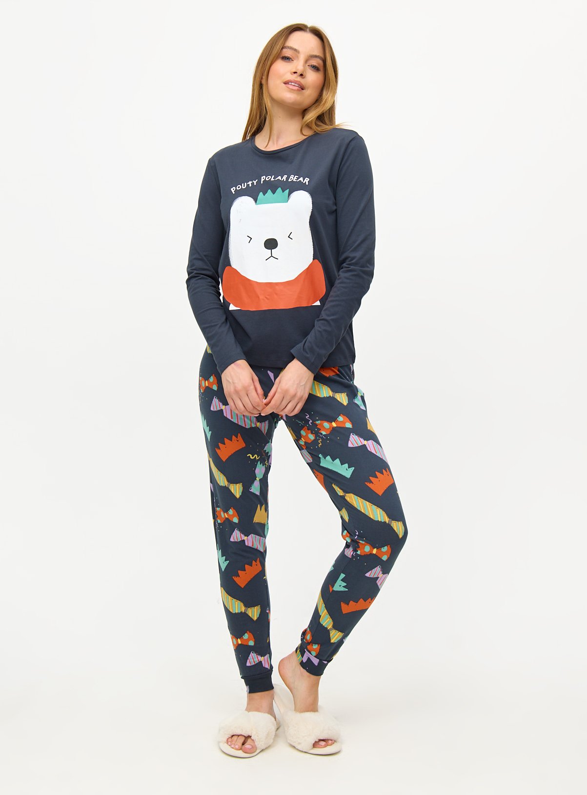 Matching Family Women's Christmas Polar Bear Pyjamas 