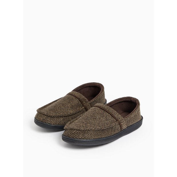 Buy Brown Herringbone Full Slippers 10 Slippers Tu