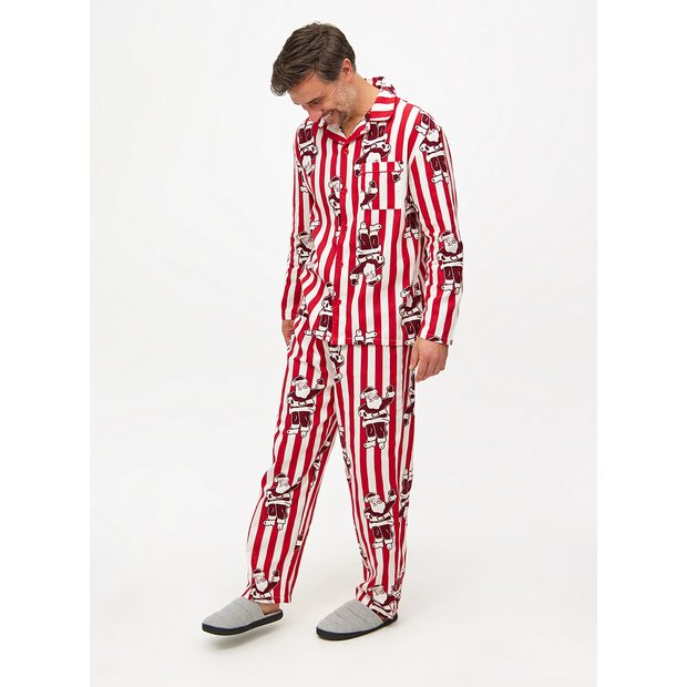 Buy Matching Family Men s Christmas Red Stripe Santa Traditional Pyjamas XXL Pyjamas Argos