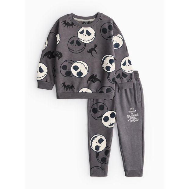 Buy The Nightmare Before Christmas Halloween Grey Printed Sweat Set 1 2 years Trousers and joggers Tu