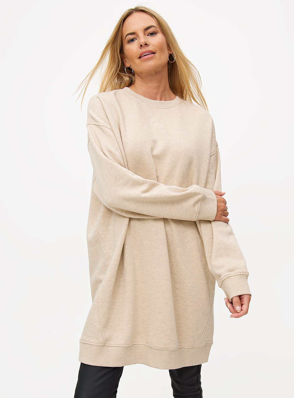 Oatmeal Sweatshirt Dress S