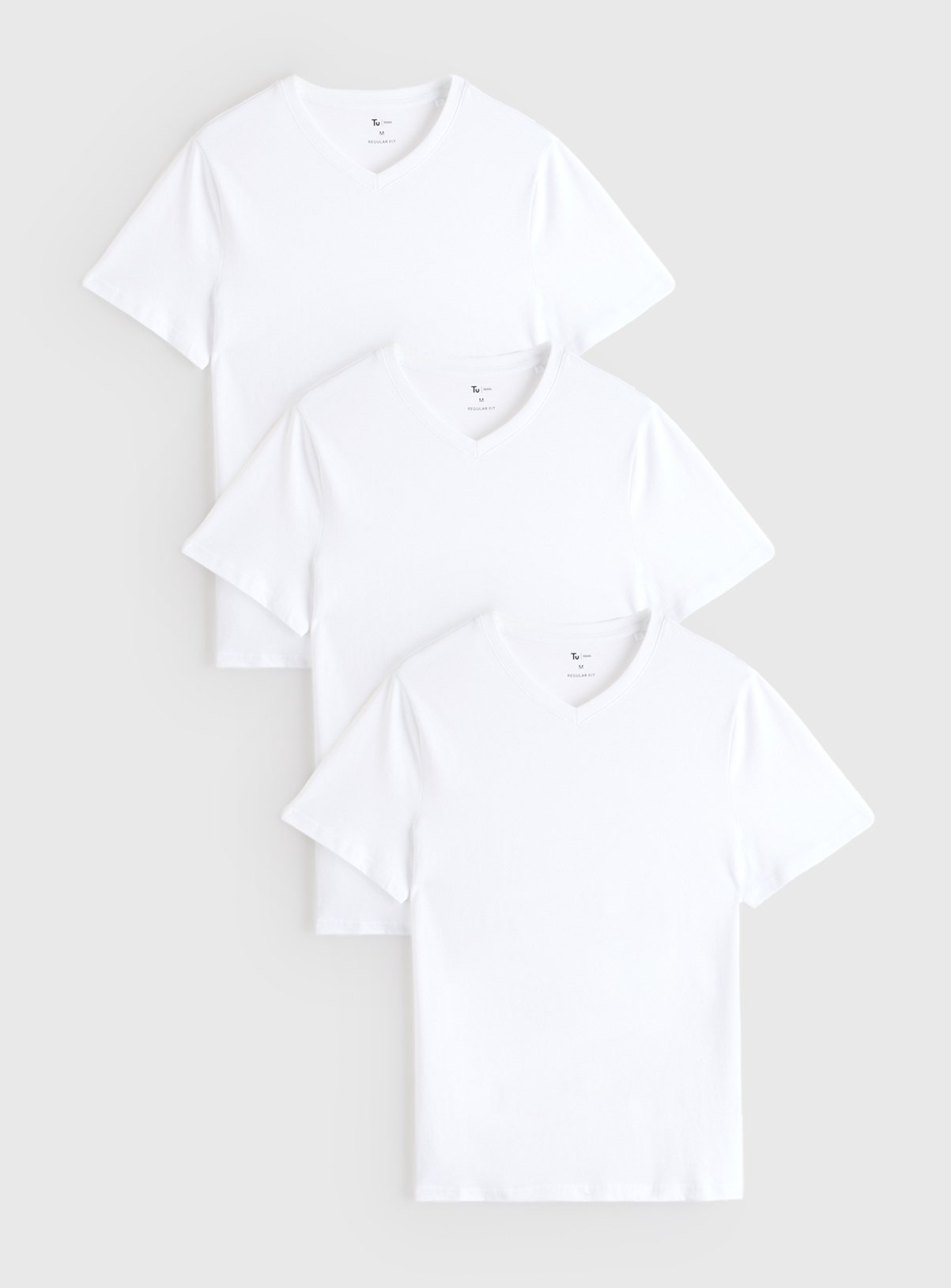 White Core Short Sleeve T-Shirt 3 Pack