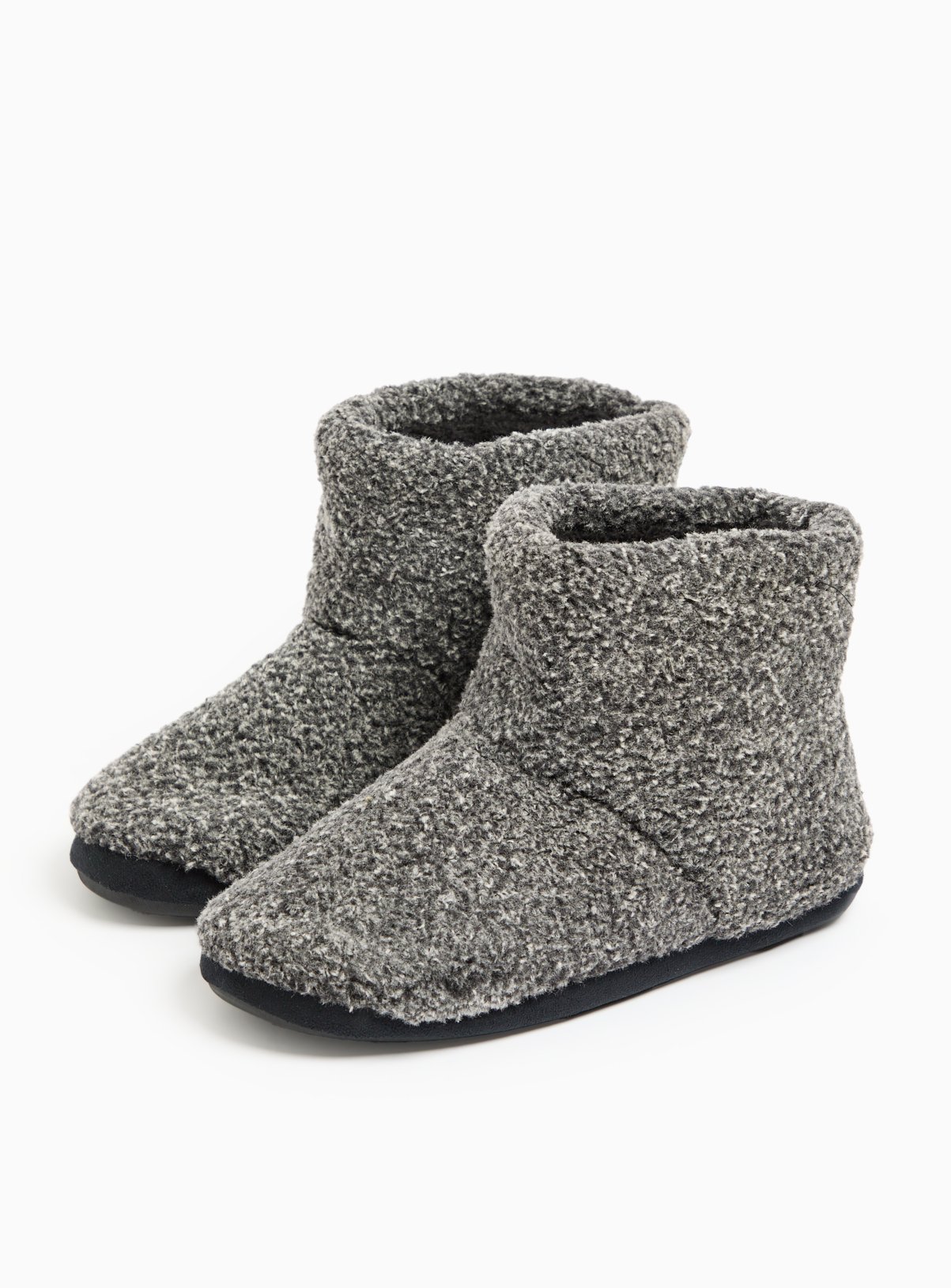 Grey Borg Fleece Slipper Boots  