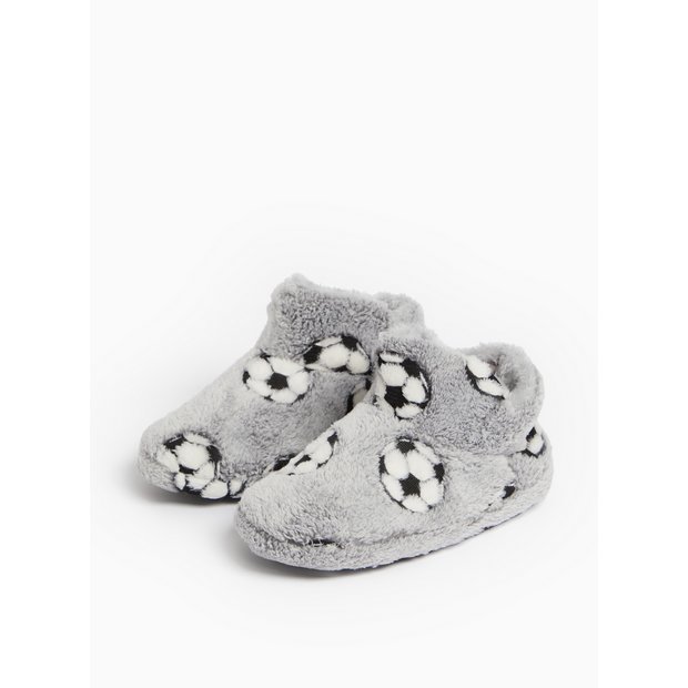 Buy Grey Football Fleece Slipper Boots 10 11 Infant Slippers Tu